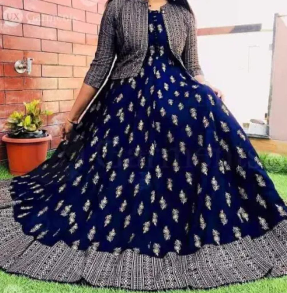 Koti Grawn Dress Long 48 Ger 100 Size 38-44 Elegant Traditional Wear with Unique Design and Premium Quality Fabric. 