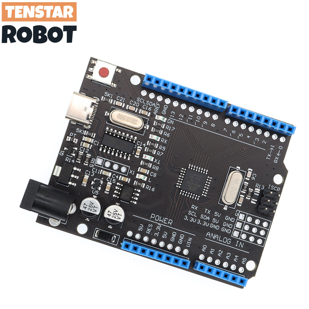 Development Board MEGA328P For Arduino UNO R3 SMD Original CH340 Chip 16Mhz Type-C USB. 