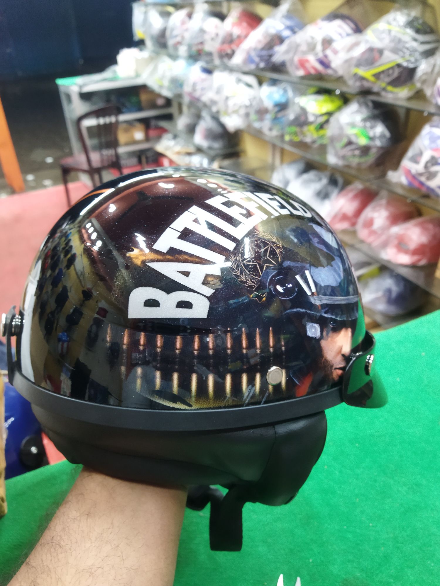 NXT Safari Stylish Plain Colour Helmet. 