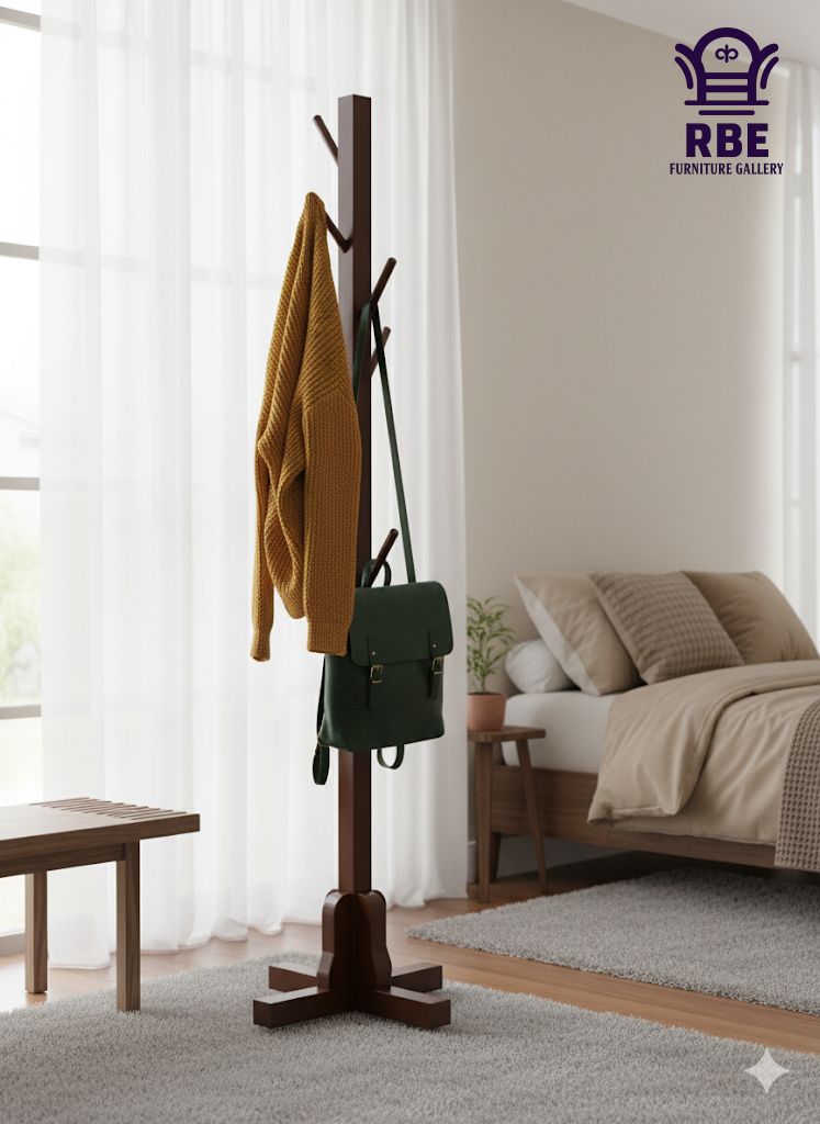 (RBE) Coat Rack Single Wooden Clothes Rack Suitable for All Clothes ...