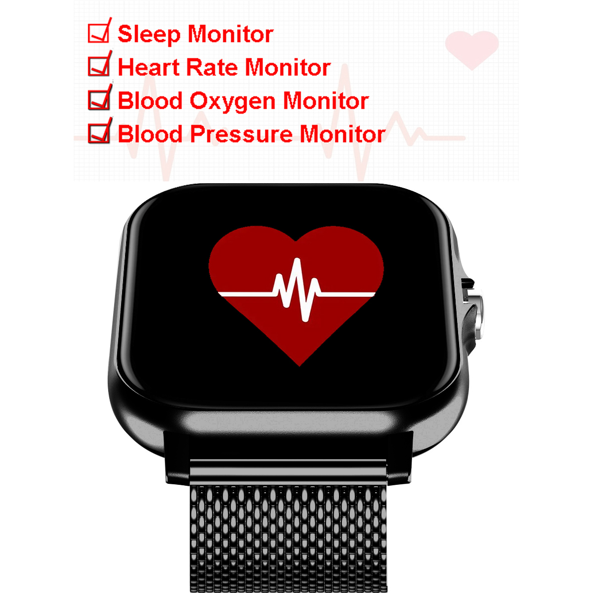 Square Smart Watch Women Men Smartwatch Touch Dial Call Music Smartclock For Android IOS Fitness Tracker Sport Smart-watch. 