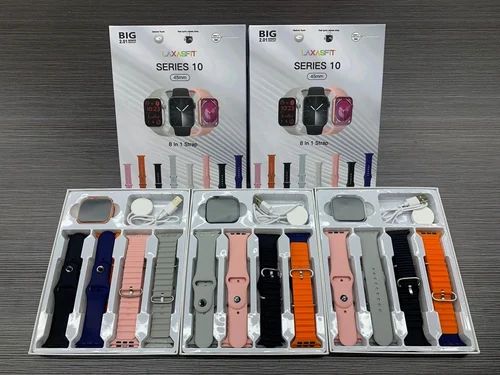LaxasFit Series 10 Smart Watch (45MM) – 2.01” Big Infinite Display, 8-in-1 Strap Set, Fitness & Sports Tracker, Wireless Charging, Bluetooth Smartwatch ⌚📱🏃‍♂️. 