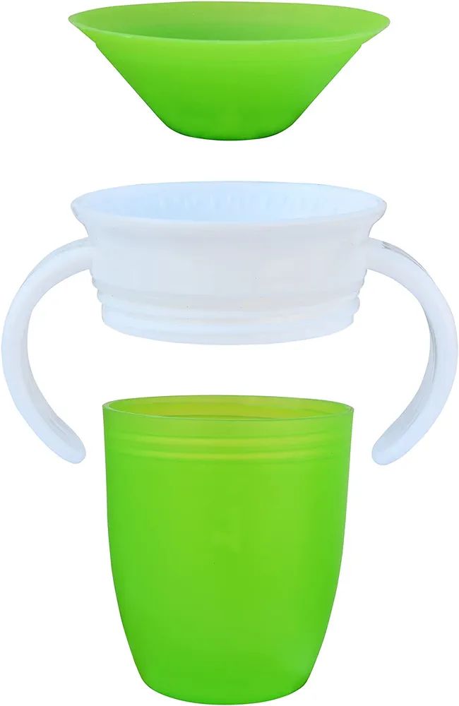 1.THE LITTLE LOOKERS Leak Proof/Spill Proof Transition 

2.Training Sipper/ 360 Degree Sippy Cups with Handles 

3. Easy to Grip Miracle Cups for Toddlers/Kids/Children 207 ml/ 7 oz. (3 colour. 