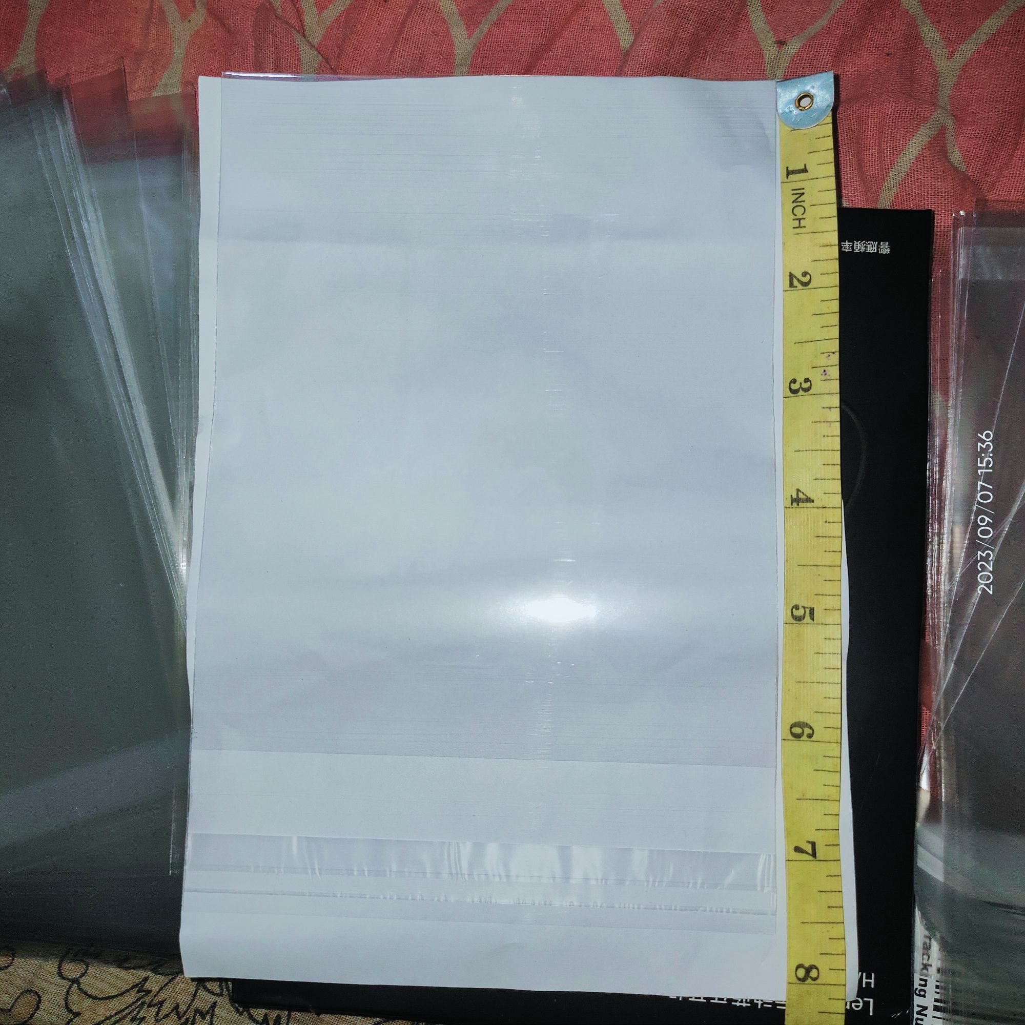 5×7 inch 100pcs Crystal China cellphone poly With Glue for packaging shipping invoice. 