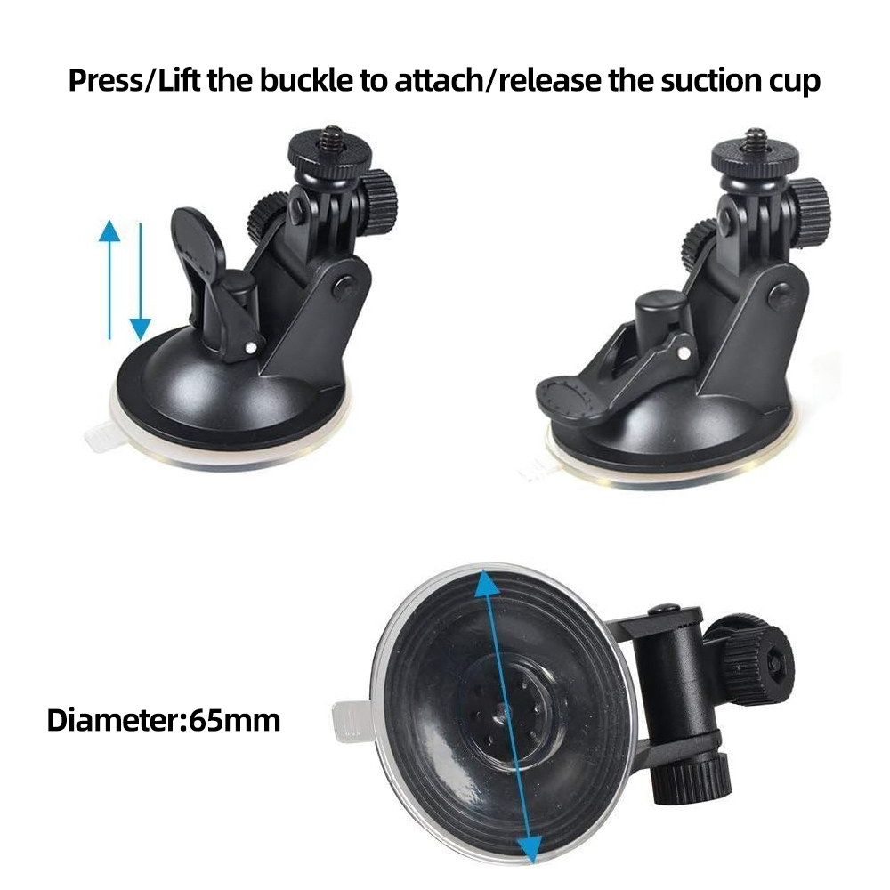 For GoPro Car Suction Cup Mount Windshield Mount For GoPro Hero 12 11 10 Insta360 X4 X3 DJI Action 4 3 Action Camera Accessories. 