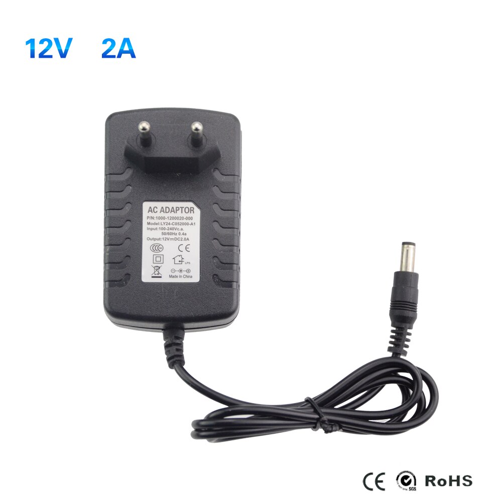 12V EU US Plug Power Adapter AC100-240V To DC12V Power Supply Source Charger DC 12 Volt 1A 2A 3A Power Transformer Converter. 