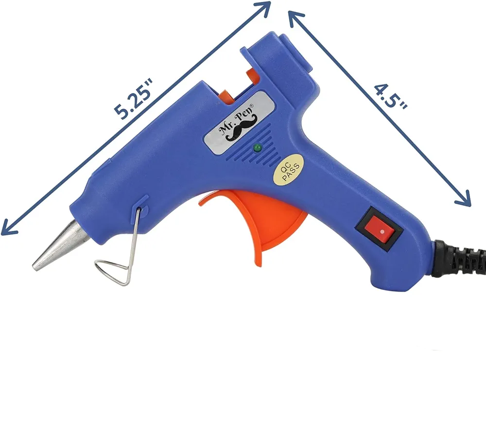 Premium Hot Glue Gun + 5 Free Glue Sticks – Fast Heating, Strong Bonding, Perfect for DIY & Crafts. 