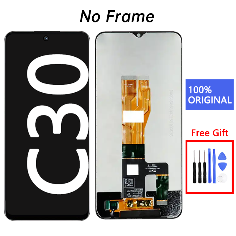 Pantalla for realme C30 lcd Digitizer Assembly for realme C30s screen replacement Mobile Phone Lcd Forrealme C33 display. 