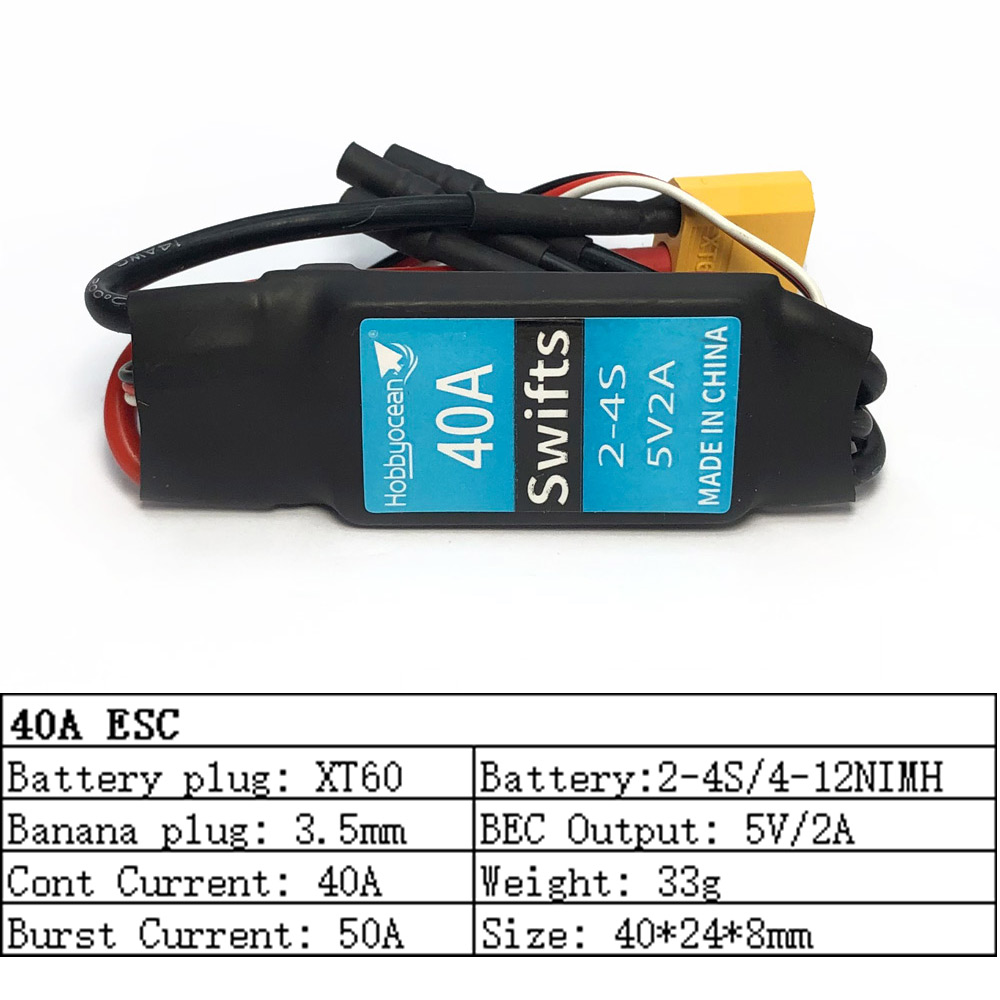 Hobbyocean 10A 20A 30A 40A 50A 80A 100A 125A 200A ESC Speed Controller With UBEC For Hobbywing Skywalker RC Airplanes Helicopter. 