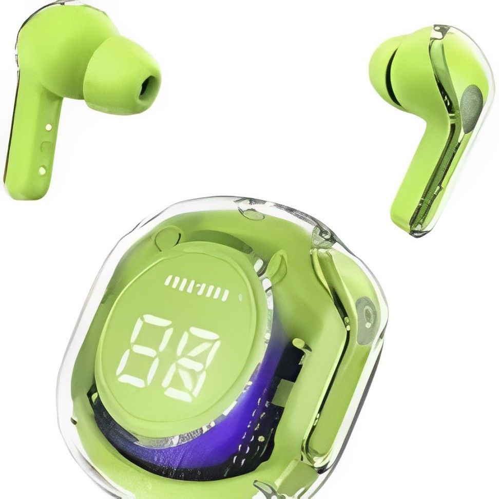 Ultrapods Pro True Wireless Earbuds with Display Transparent Design, Bluetooth 5.3 Water Proof. 