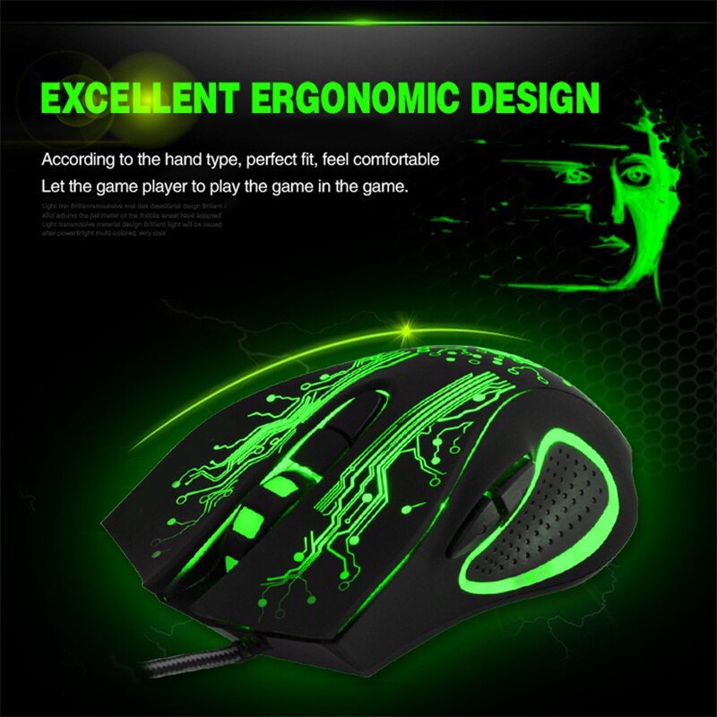 Game Mice X9 for Laptop Computer Mouse USB Gamer Mice 5000 DPI PC Mause IMice 6 Button Ergonomic Magic Gaming Mouse Wired. 
