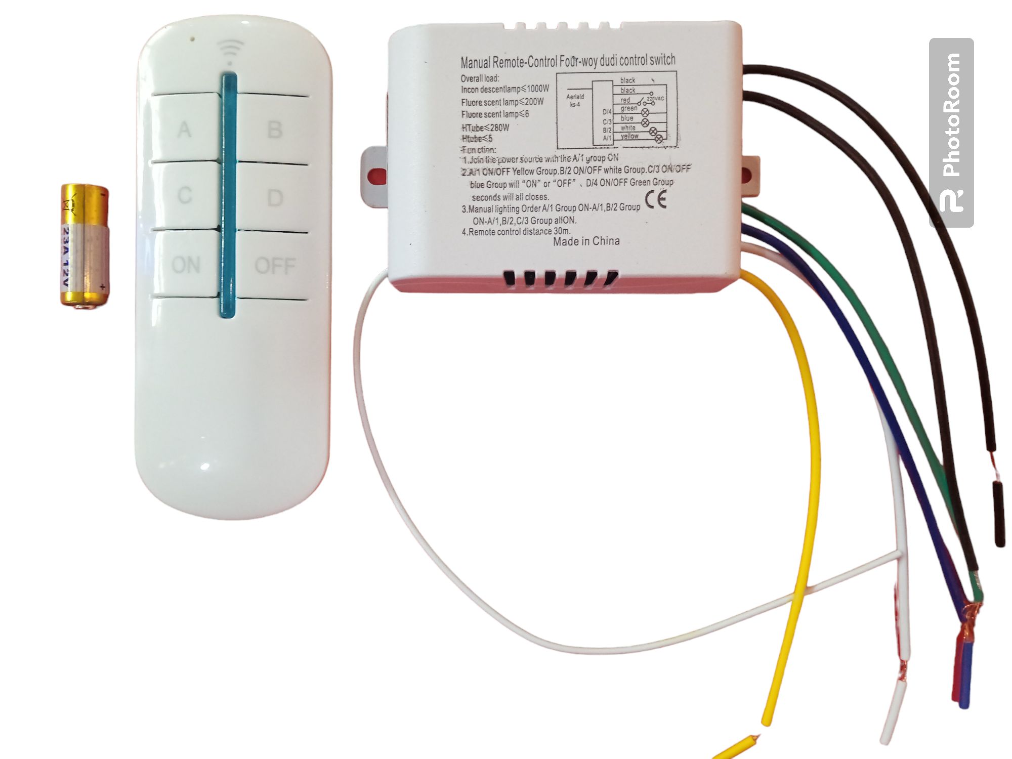 Manual Remote Control Switch four way. 