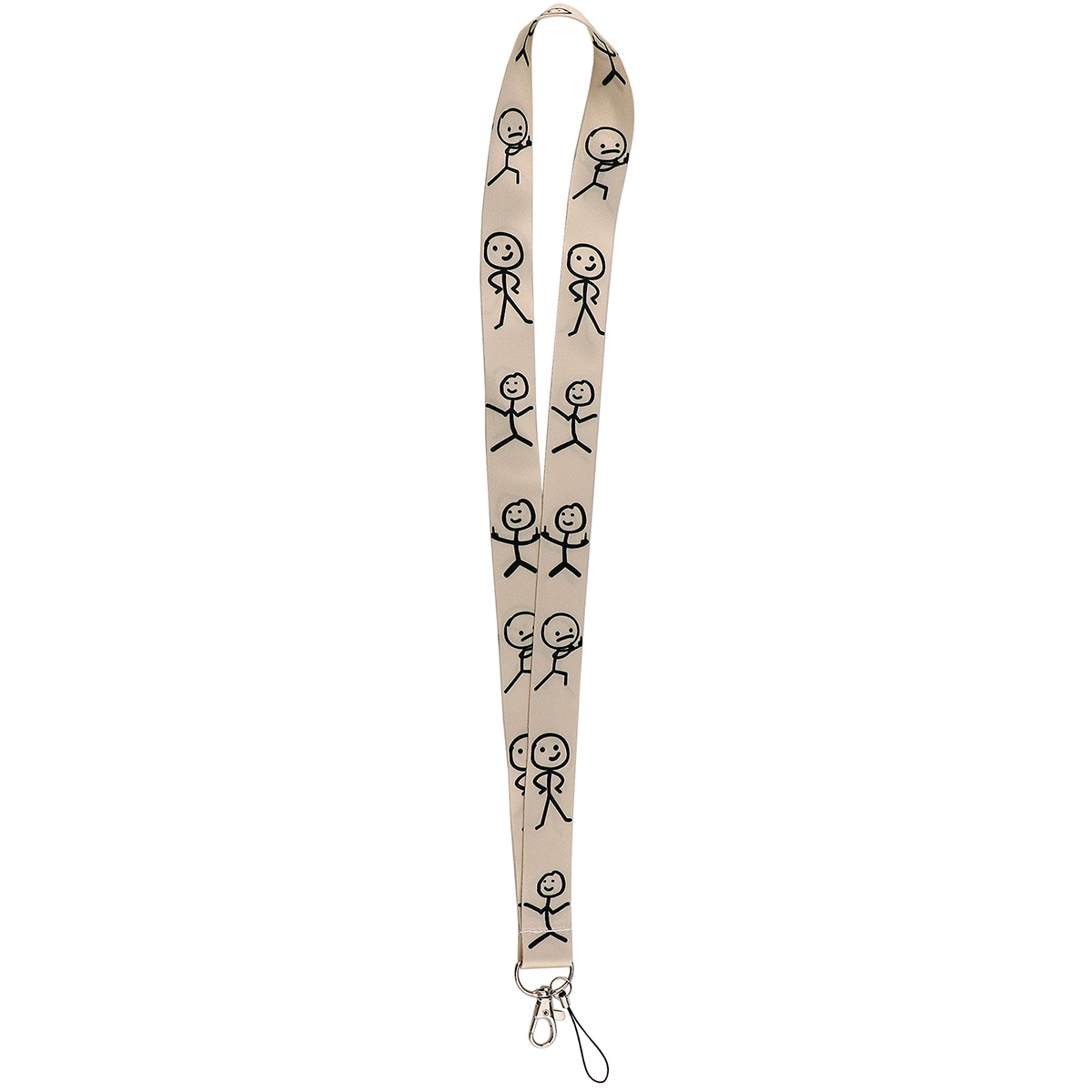 Cute Middle Finger Stickman Keychain Neck Strap Lanyard For Keys Badge Holder ID Credit Card Pass Hang Rope Keyrings Accessories. 
