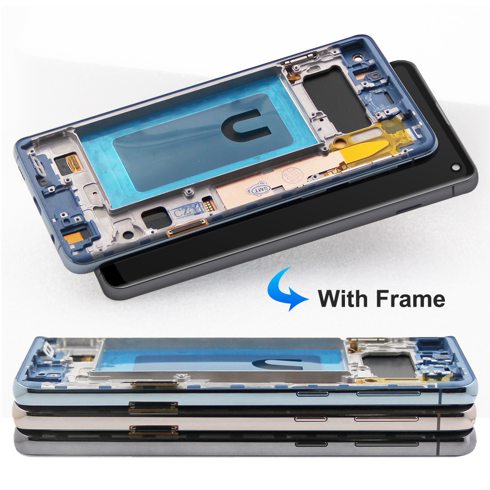 Screen for Samsung Galaxy S10 Plus S10+ G975 G975F Lcd Display Digital Touch Screen  with Frame for Samsung Galaxy S10 Assembly. 