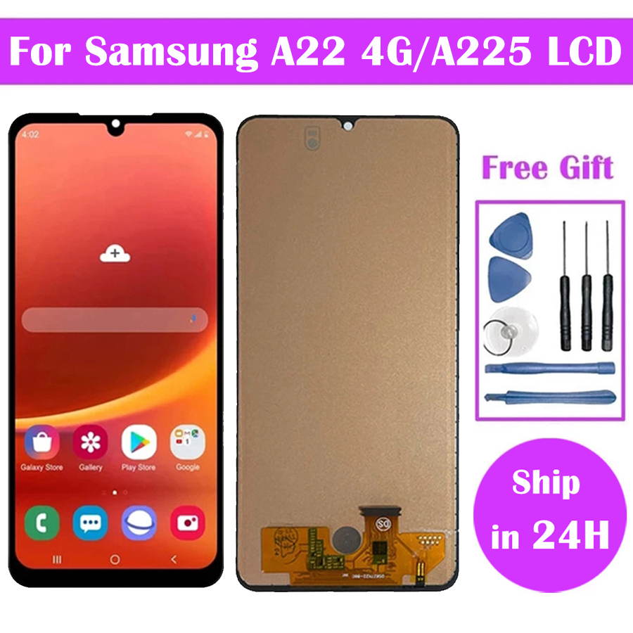 100% Test For Samsung A22 4G LCD SM-A225F Display Touch Screen Digitizer With Frame For Samsung A22 5G SM-A226B LCD Screen. 