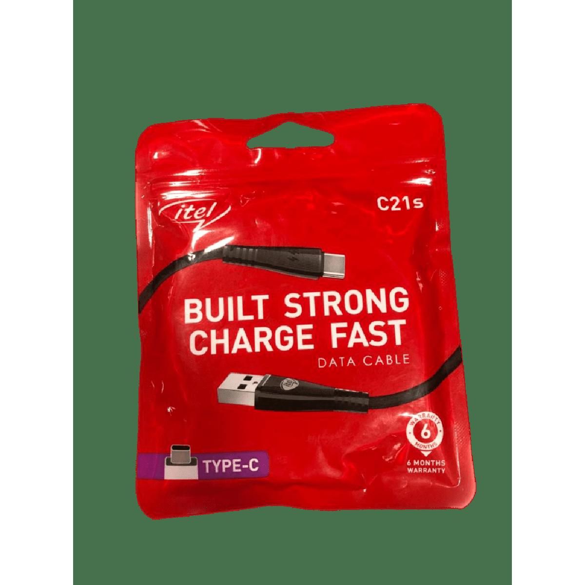 Itel C21S Type C 2.1A Fast Charging Cable - High Speed Data cable - Strong Built Quality. 