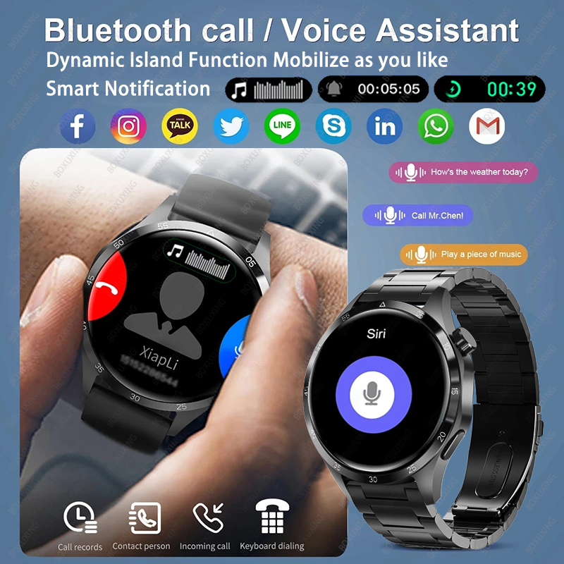 For Huawei GT4 Smart Watch Men Watch 4 Pro AMOLED HD Screen Bluetooth Call NFC Health Monitoring Smartwatch 2024 New Watch GT4. 