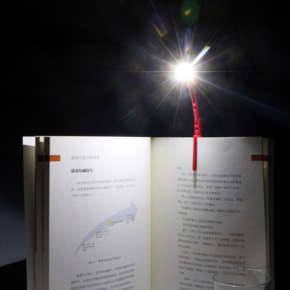 Folding Clip-on Book LED Book Lights Reading Lamp For Reader Kindle With Battery Flexible. 
