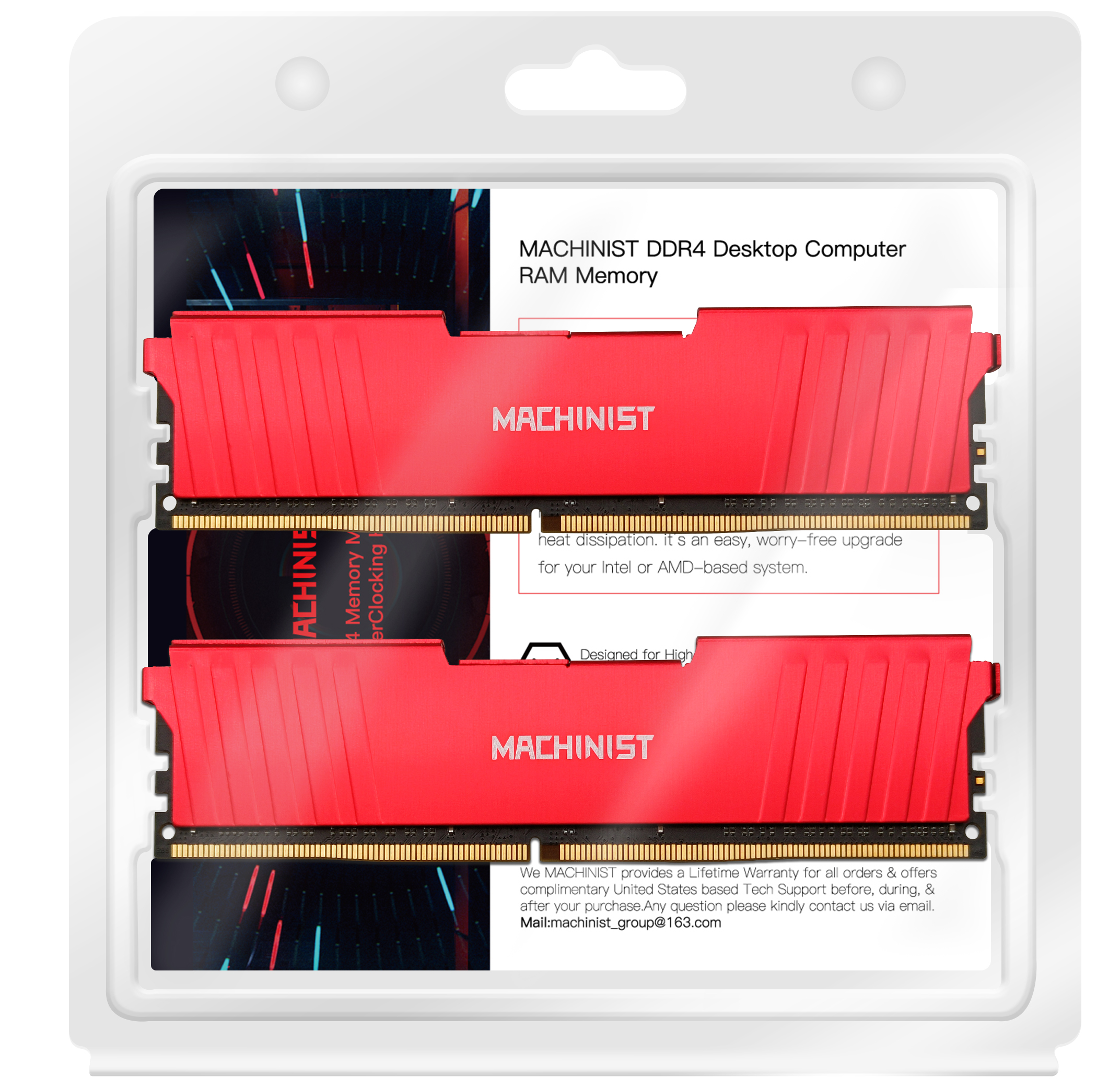 MACHINIST DDR4 RAM 8GB 16GB 2133HMz 2666HMz 3200mhz Desktop Memory with Heat Sink DDR4 RAM PC DIMM for all motherboards. 