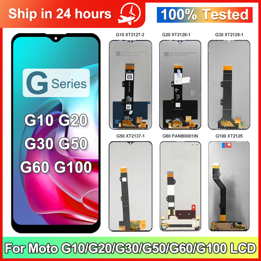 For Motorola Moto G30 G50 G60 LCD Display Touch Screen Digitizer withFrame,For MotoG10 G20 G30 G100 Display Replacement