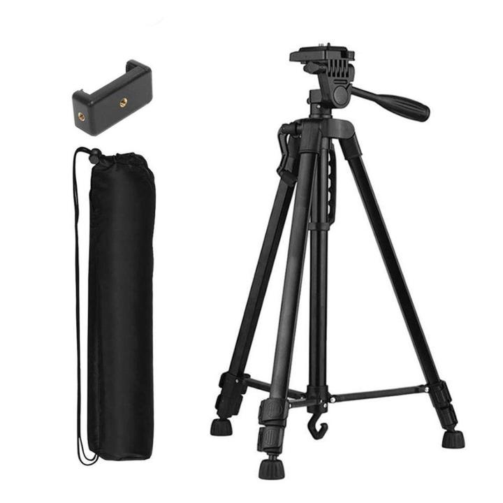Aluminium Tripod stand 3366 For DSLR Camera and mobile 55 onch. 