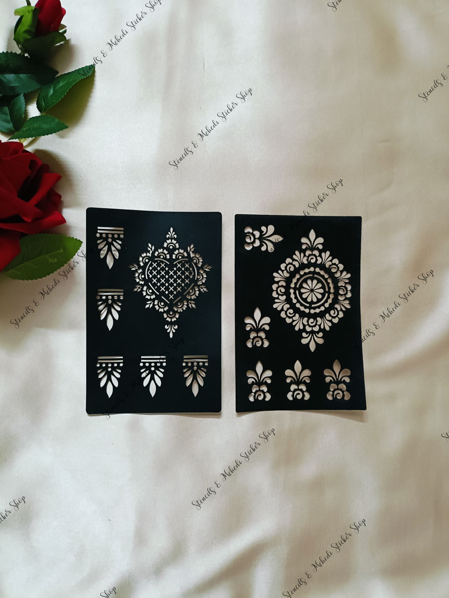 Medium Size Henna Mehedi Stickers ( 2 pis)