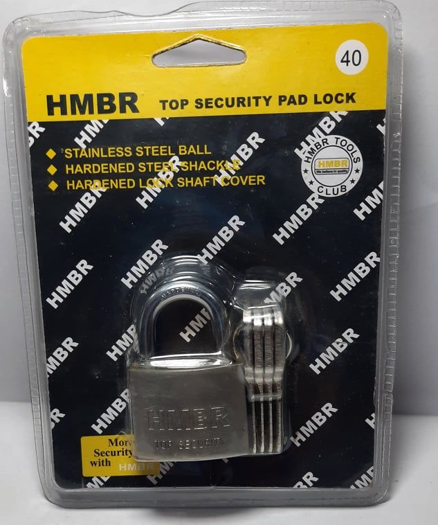 HMBR top security pad lock 40  mm. 