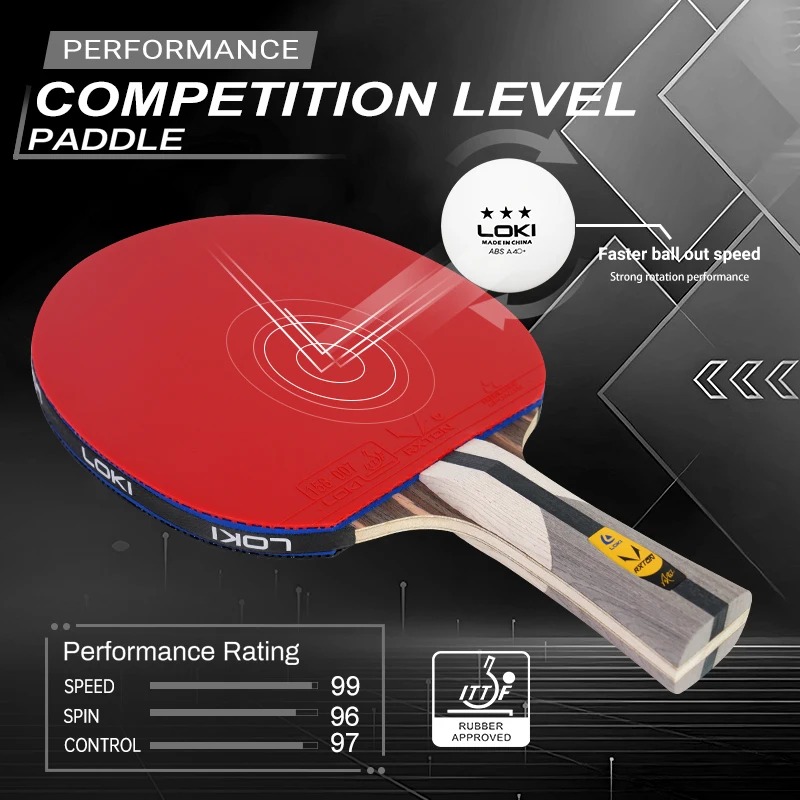 Loki R Carbon Series New Version- 7 Star Table Tennis Racket(Premium Quality).
