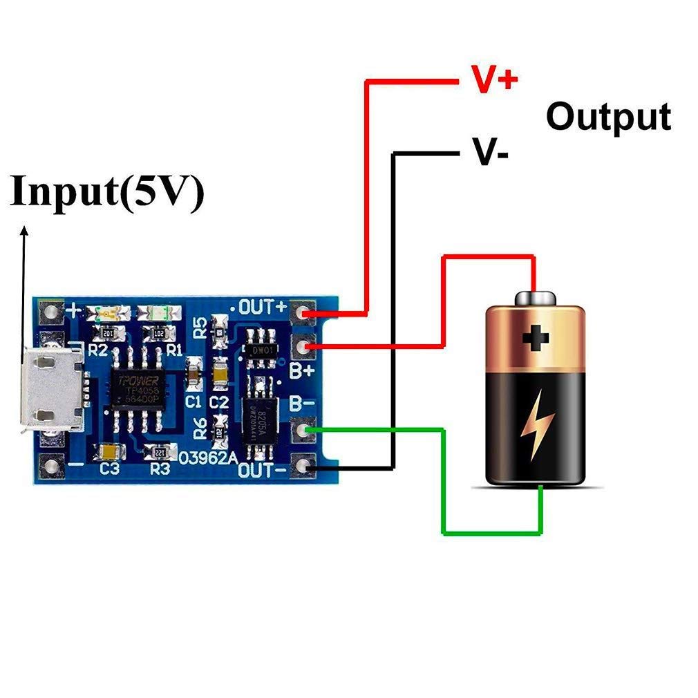 2/5PC Type-C Micro Mini 5V1A 18650 TP4056 Lithium Battery Charger Module Charging Board With Protection Dual Functions 1A Li-ion. 