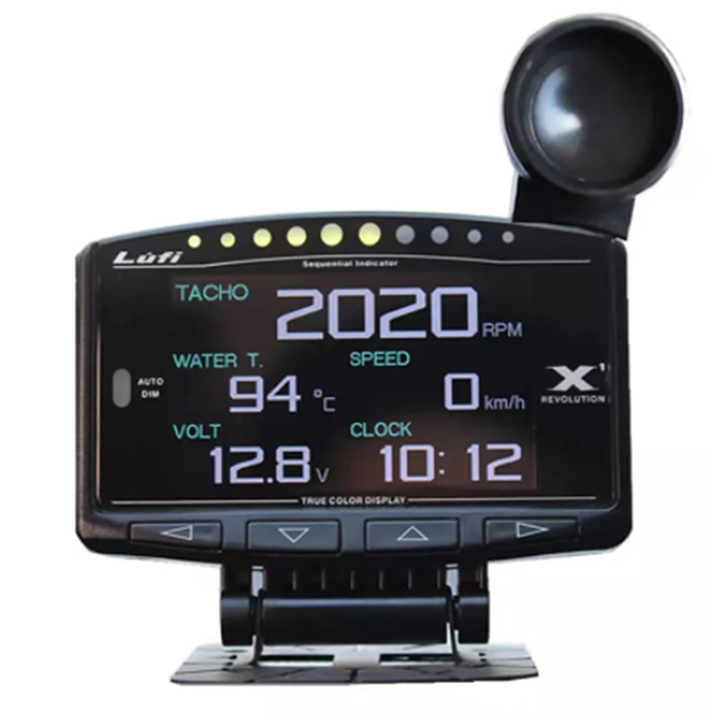 Lufi X1 OBD2 Smart Digital Multi Meter Gauge English Version Turbo boost oil pressure temperature RPM Speed gauge for cars. 