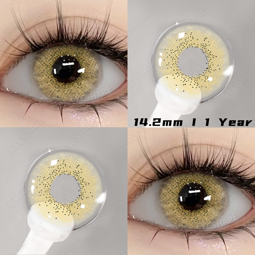 EYESHARE 2pcs Natural Color Contact Lenses for Eyes Gray Lenses Colorcont Korean Lenses Yearly Beauty Brown Eye Contacts Lens. 
