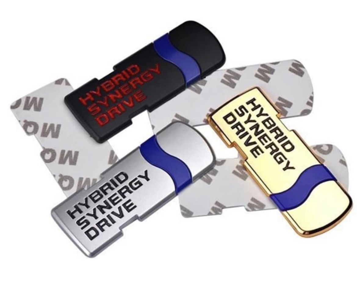 Car Styling 3D Metal Emblem Body Stickers Decals For Toyota HYBRID Synergy Drive Auto accessories