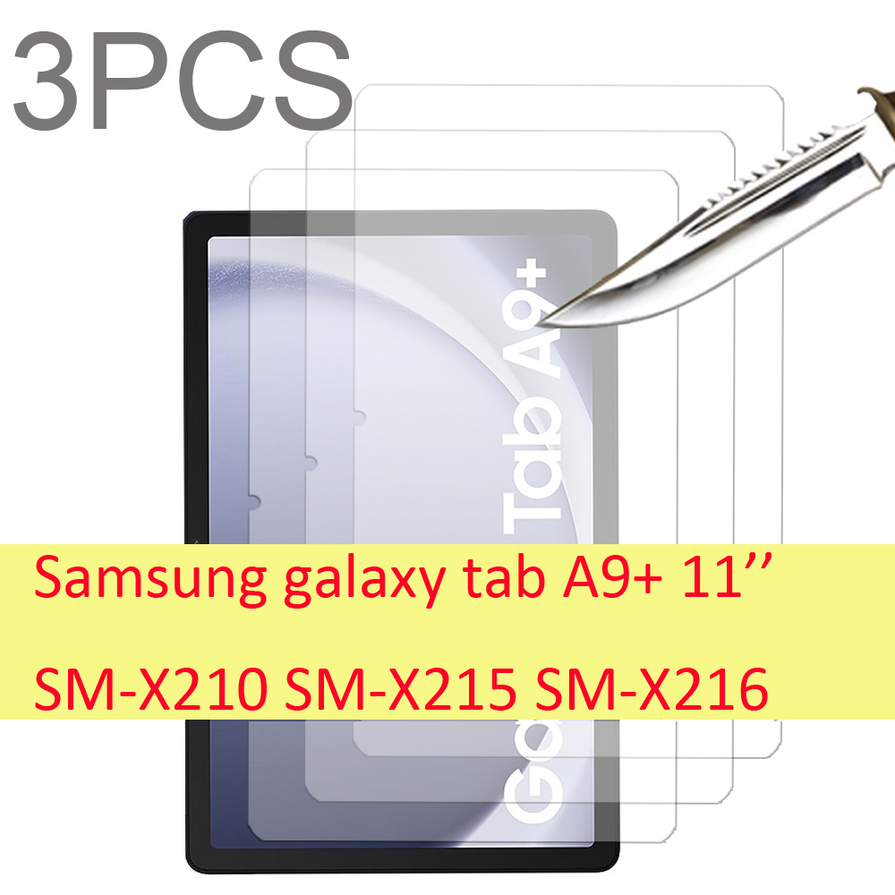 3PCS for Samsung galaxy tab A9+ A9 plus 11'' 8.7'' Tempered Glass screen protector protective tablet film HD Antiscratch. 