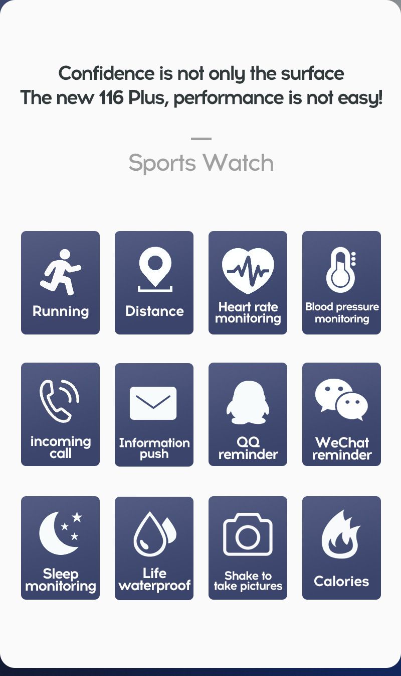 116 plus /Y68 Smart Bracelet Fitness tracker for men. 