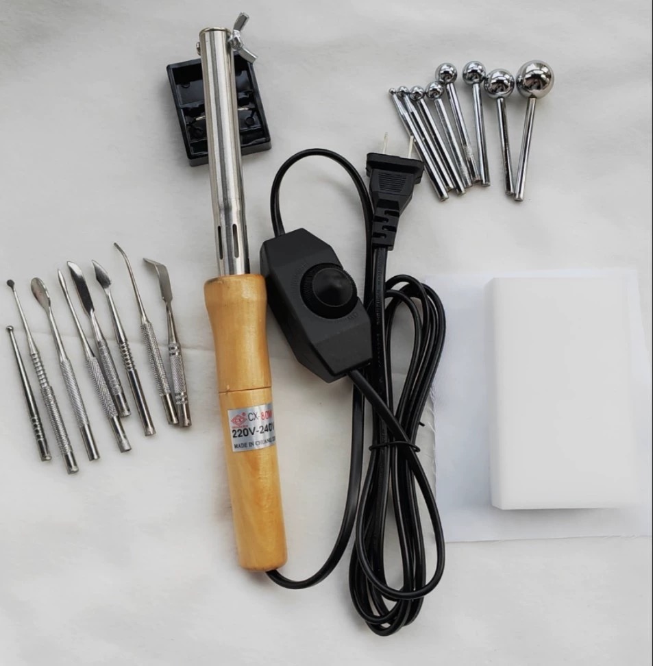 Fabric Flower Ironing Machine Soldering Iron Flower Making Tool Ironing Tools Set DIY Adjustable Temperature Ball Trowel