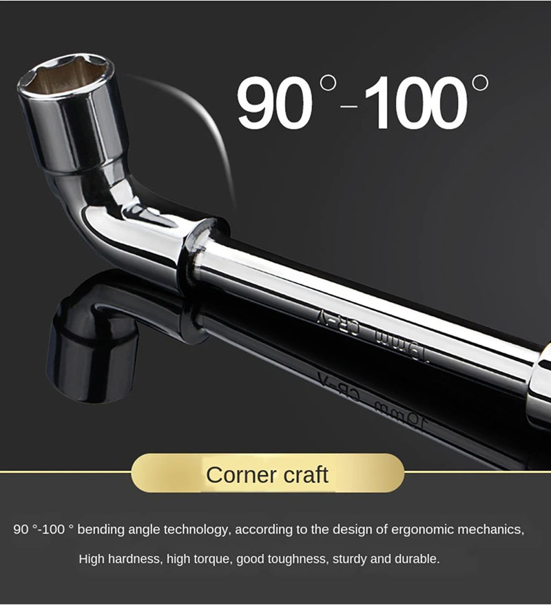 L-shaped Pipe Socket Wrench Car Repair Tool Set  Shaped Hexagonal Spanner Hand Tool Set Wrenchs Car Tool Set. 