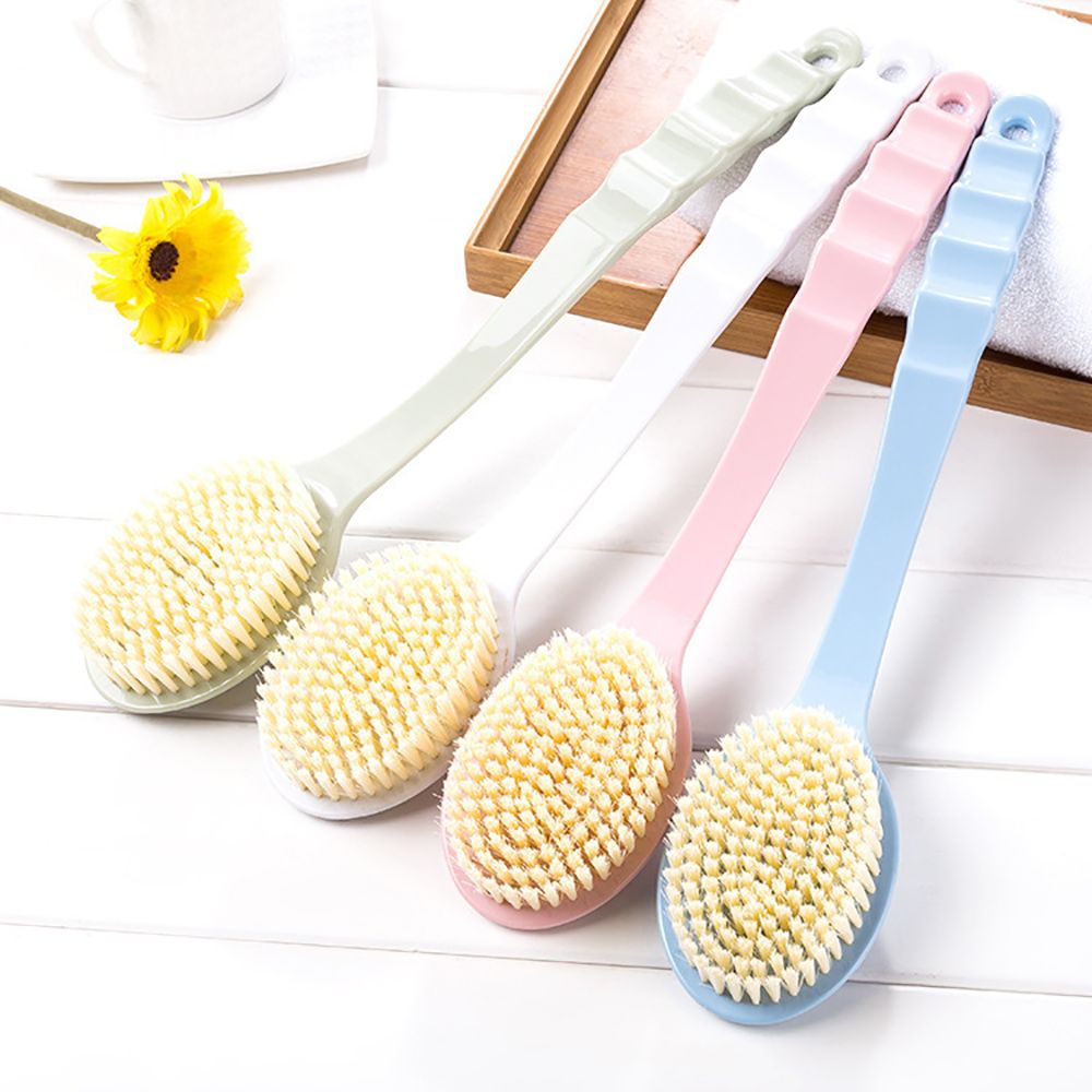 1pc Long Handle Bath Brush Soft Body Scrub Skin Massager Shower