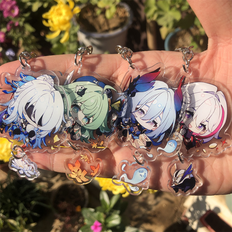 Honkai: Star Rail Yinzhi Jingliu HuoHuo Guinaifen Cosplay Costume Accessories Anime Game Badge Keychain Pendant Prop