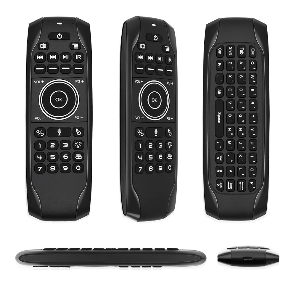 Newest G7V PRO Backlit Voice Gyroscope Wireless Air Mouse with Russian English keyboard 2.4G Smart Voice Remote Control. 