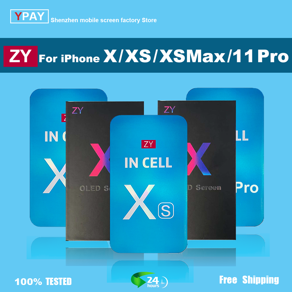 ZY Incell screen For iPhone X XS XR XsMax 11 12 13 LCD Display Touch Screen Digitizer Assembly Replacement Parts LCDs TRUE TONE