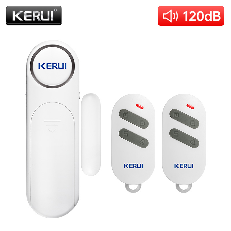 KERUI Wireless Door/Windows Sensor Alarm 300ft 120dB Anti-Theft Smart Remote Control For Kids Cabinet Safety Home Security. 