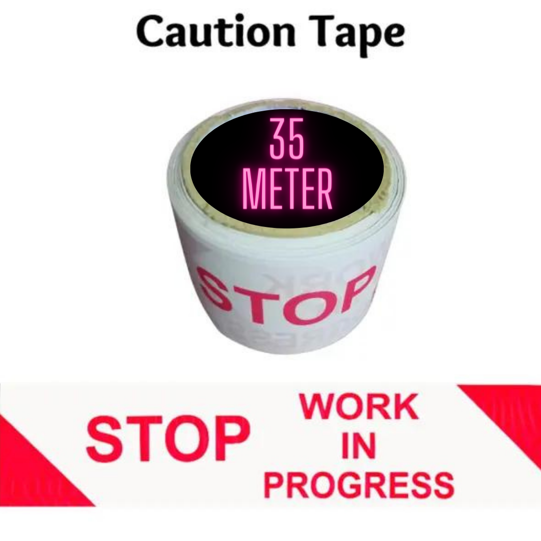 35 * 7.5 "Stop Work In Progress" Caution Tape , Use For Construction Area,  ETC