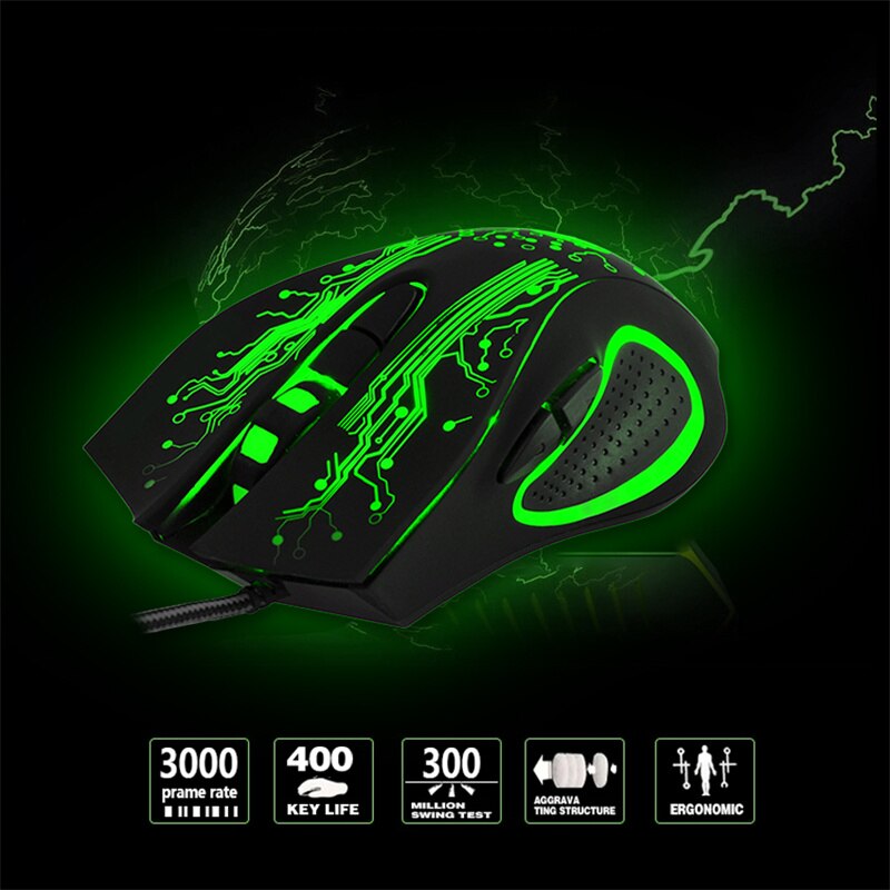 Game Mice X9 for Laptop Computer Mouse USB Gamer Mice 5000 DPI PC Mause IMice 6 Button Ergonomic Magic Gaming Mouse Wired. 