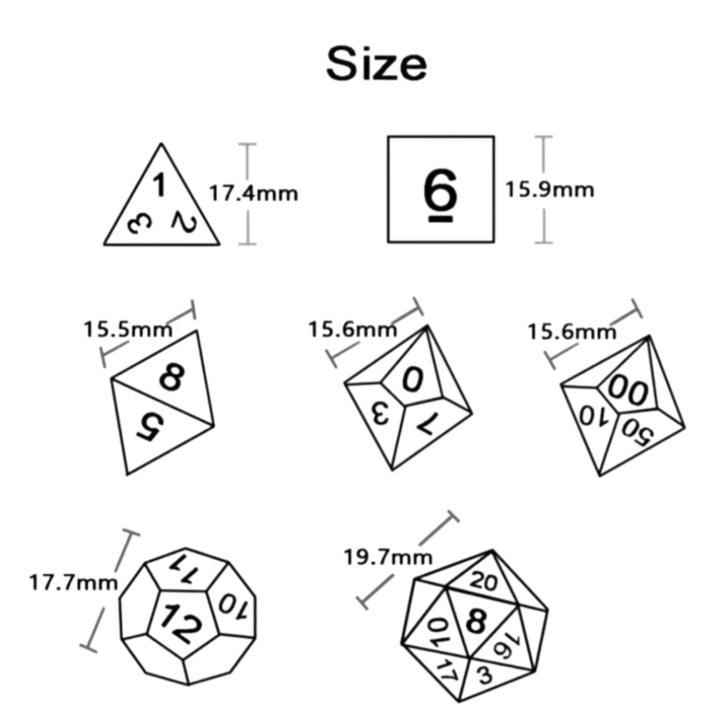 Dices For Gaming Cubes For DND High Quality Dice Set Perfect Finish 25 Different Colours Available For Board Games DND RPG Games. 
