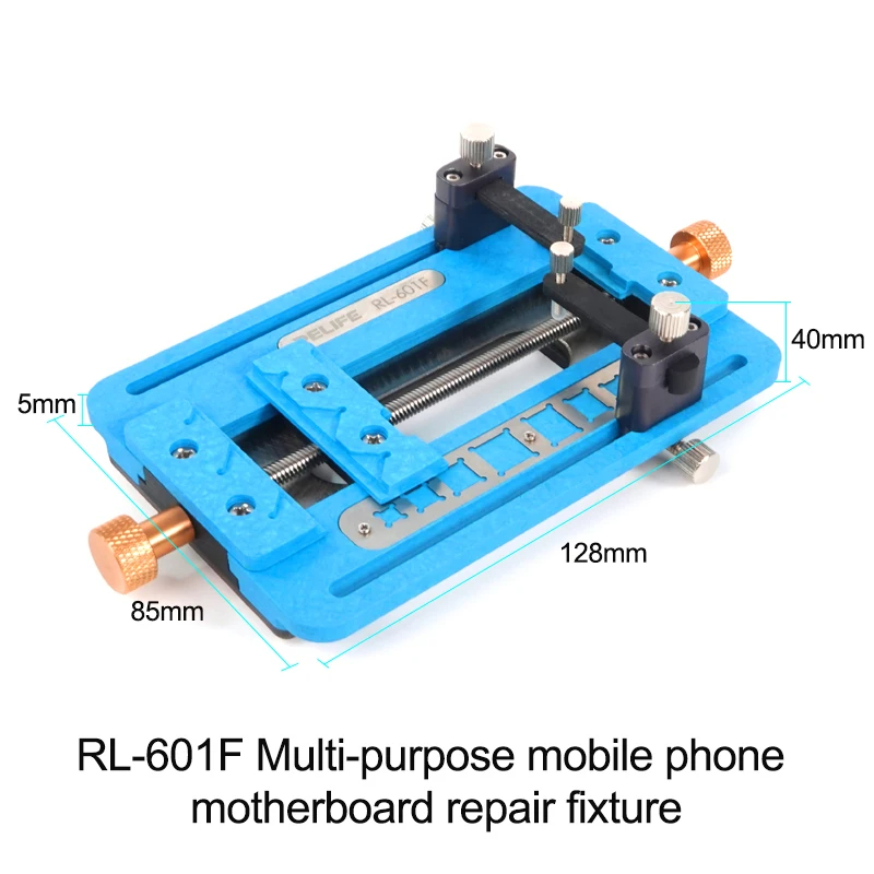 RELIFE RL-601F Multi-function Repair Fixture for Mobile Phone Motherboard Positioning Track Double Clamp Fixed Platform Tool. 