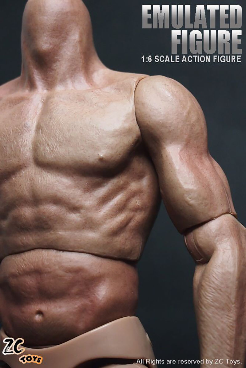 ZCtoys S001 1/6 Male Muscle Body with Neck 12 inch Super Flexible Soldier Action Figure Fit 1:6 Head Sculpt In Stock. 