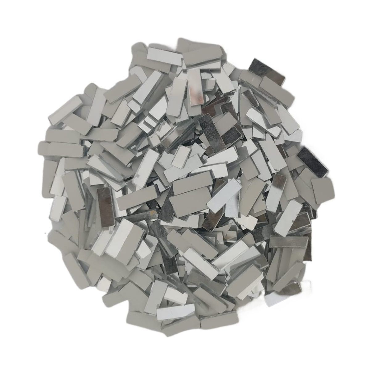Craft Rectangle Glass Mirror Tiles Real Silver Mosaic Mirrors for DIY Art, Embroidery & Creative Decor Projects 1 Pack