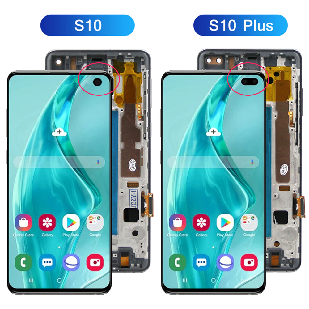 Screen for Samsung Galaxy S10 Plus S10+ G975 G975F Lcd Display Digital Touch Screen  with Frame for Samsung Galaxy S10 Assembly. 