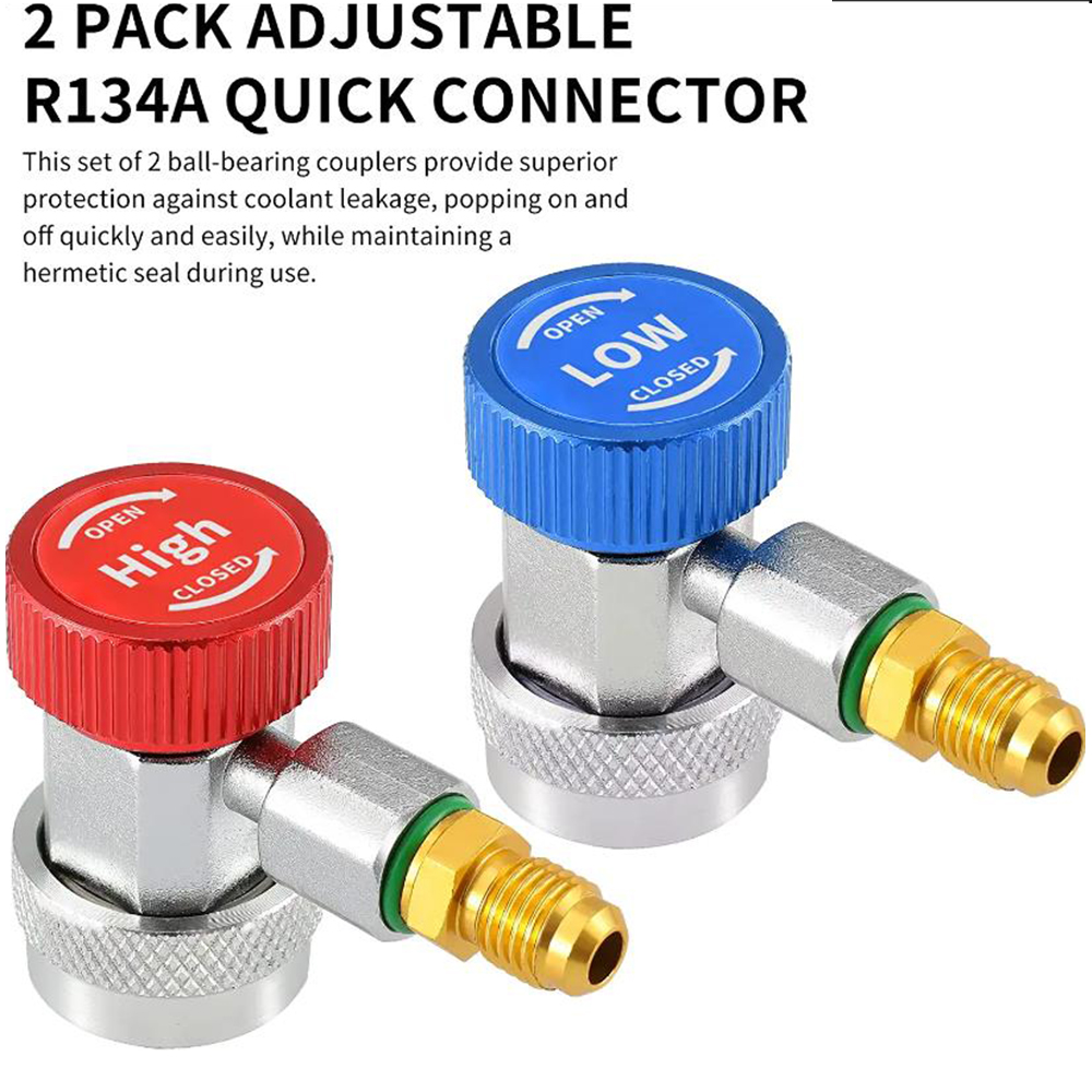R134A Low High Auto Car Quick Coupler Connector Brass Adapters Car Air ...