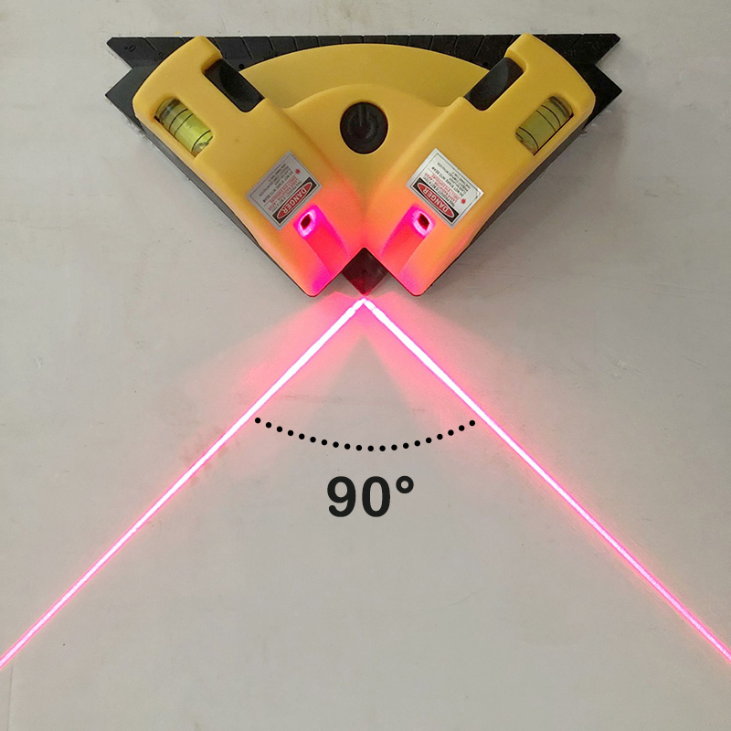 Right Angle 90 Degree Laser Level Laser Measurement Professional Laser Level Meter Construction Tool for Tile Work Woodworking. 